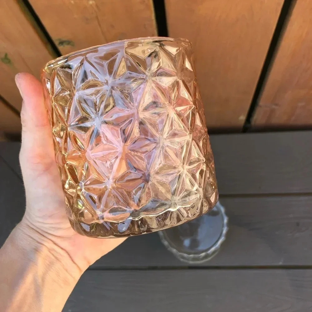 Patterned Glass Candleholders - Picture 3 of 8
